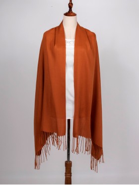Solid Color Shawl Scarf W/ Tassels